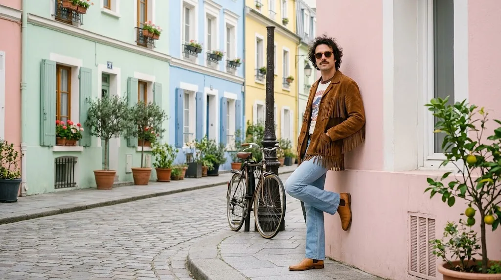 Gemini AI boy-style photo prompt example - Paris Rue Crémieux Morning