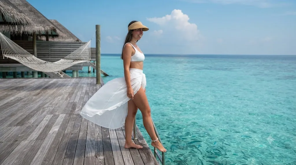 Maldives Overwater Villa — AI photo generated with Gemini, free prompt on VelaPrompt